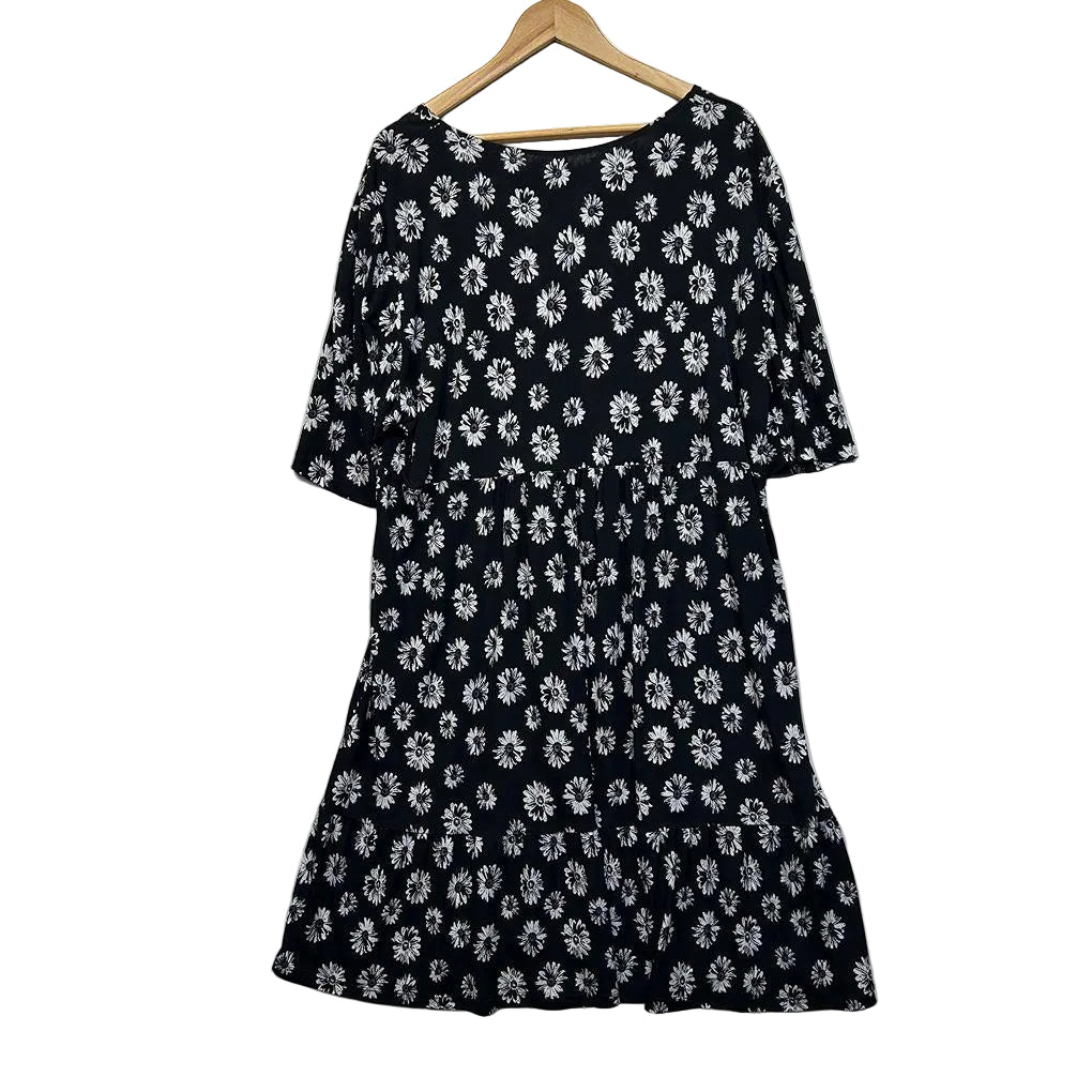 Black Floral Dress - Size 16/18?