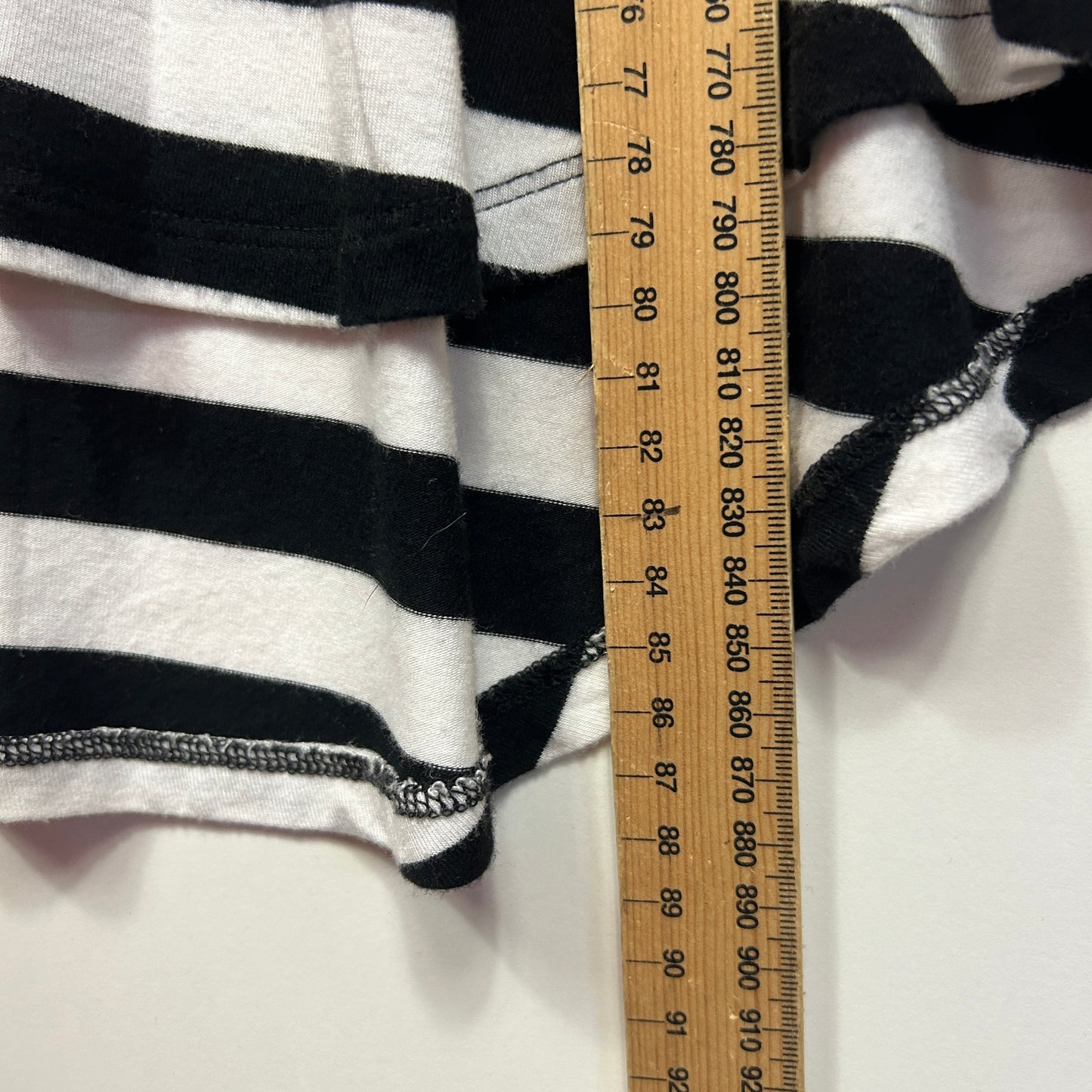 Taking Shape Tunic Top Size 16 Small Plus Black White Striped Bamboo