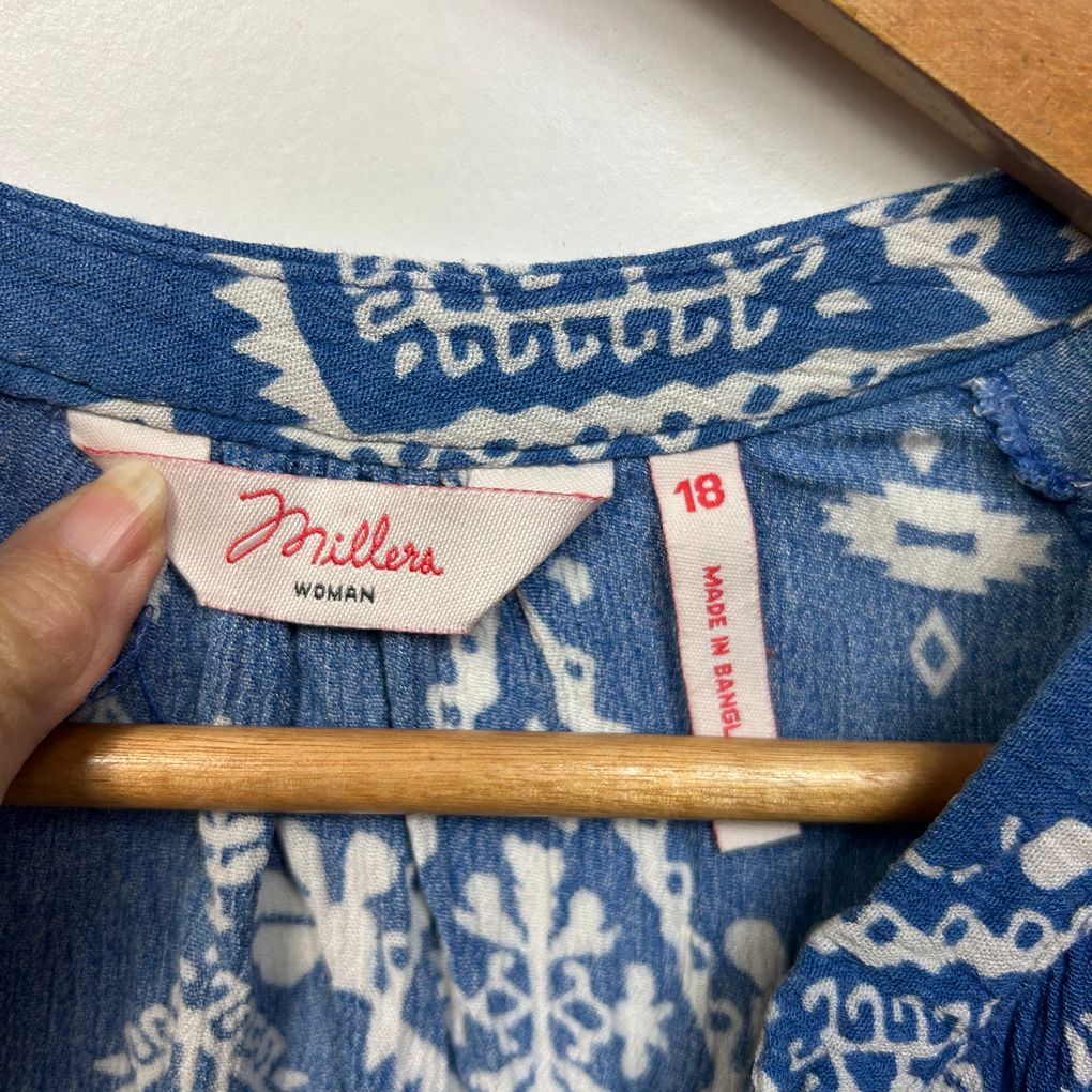 Millers Blue Top - Size 18