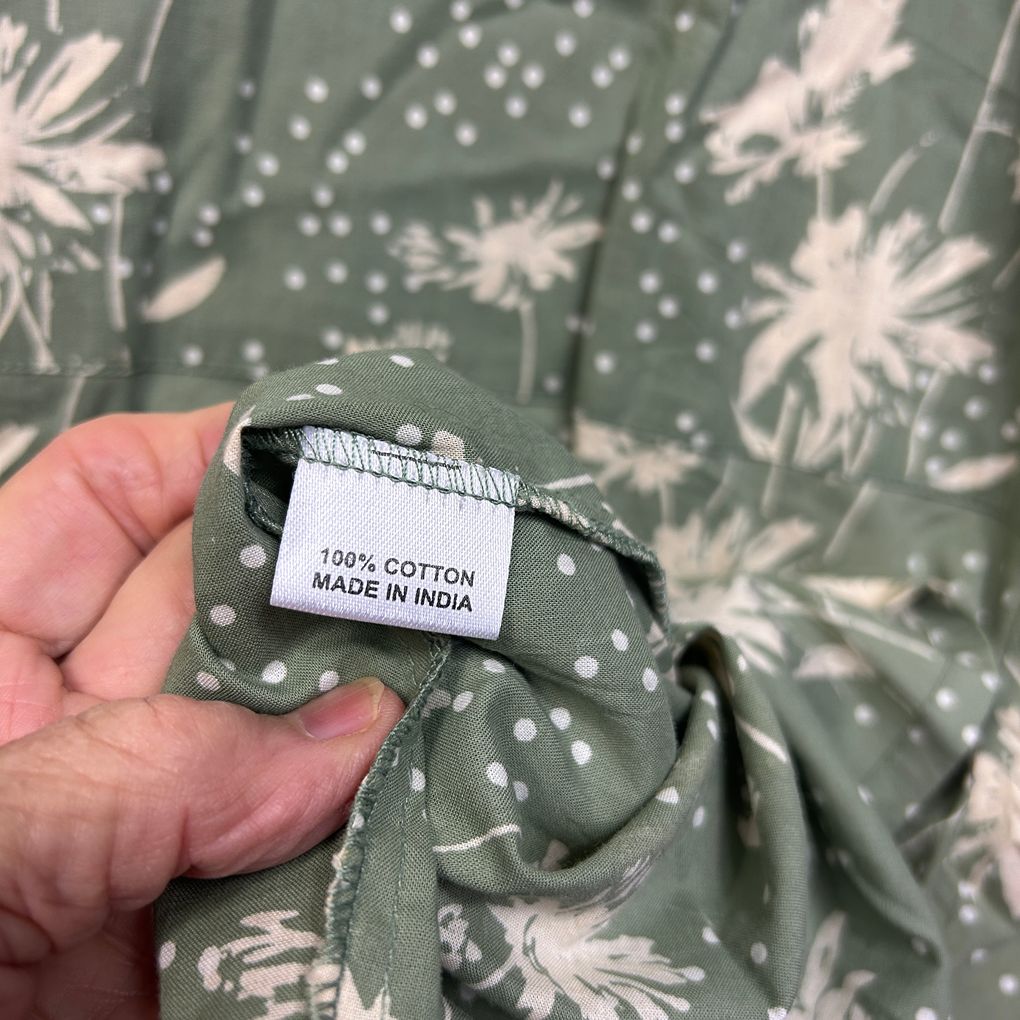 Karma East Green Cotton Top - Size 2XL