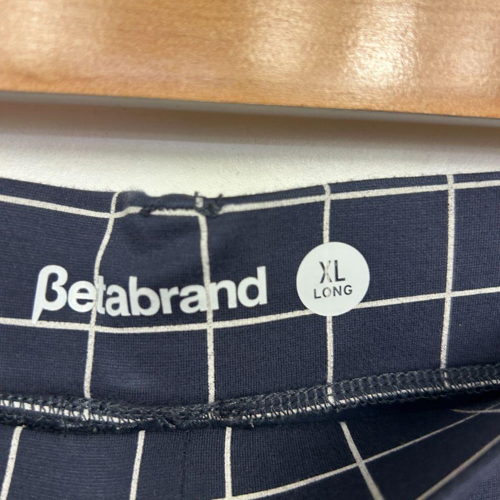 Betabrand Navy Check Pants - Size XL Long