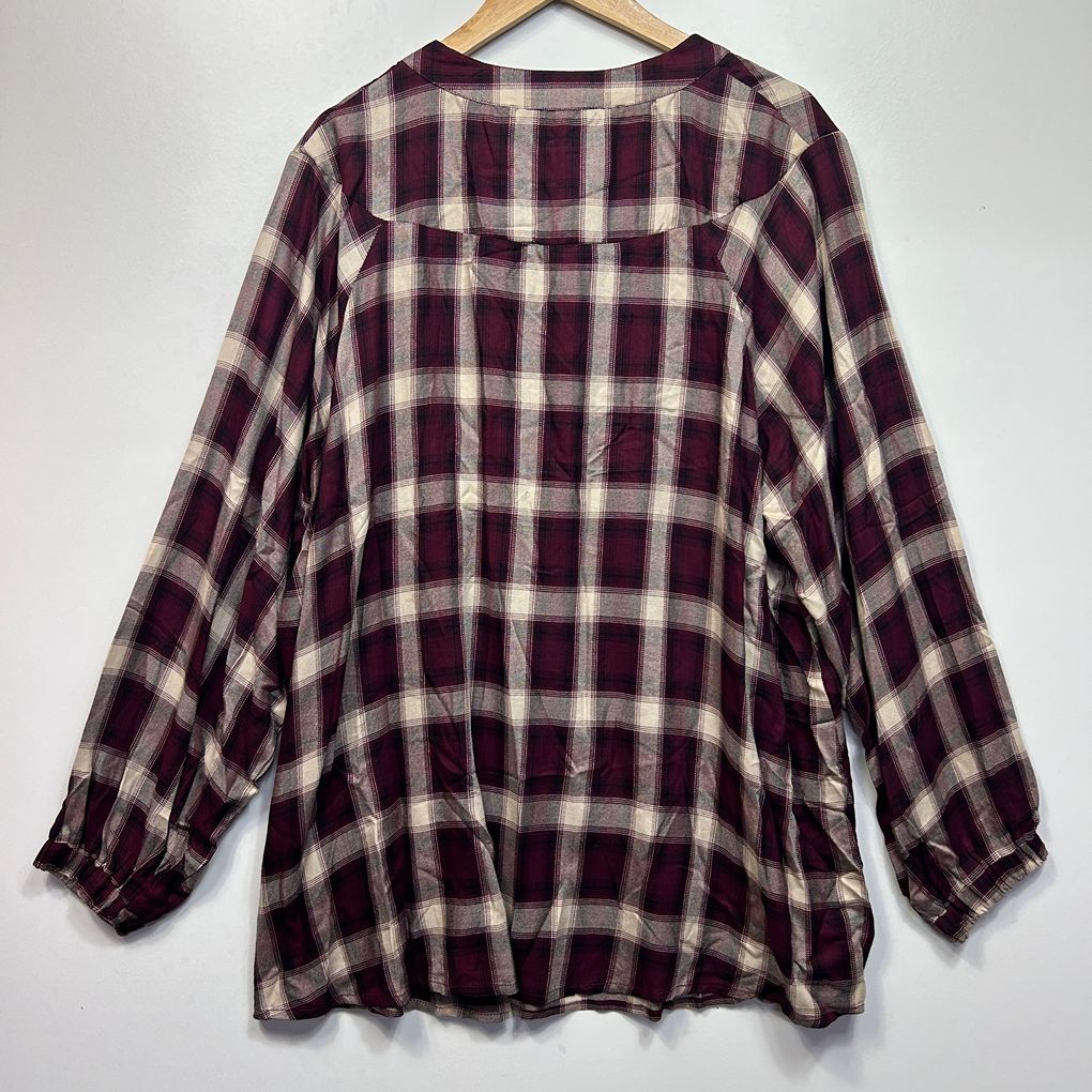 Yours Burgundy Top - Size 22-24