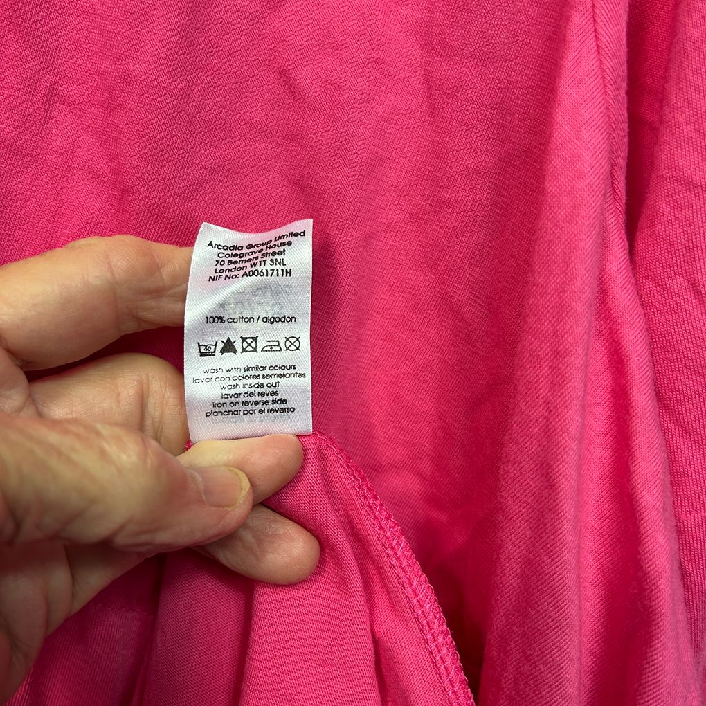 Evans Pink Cotton Top - Size 26/28