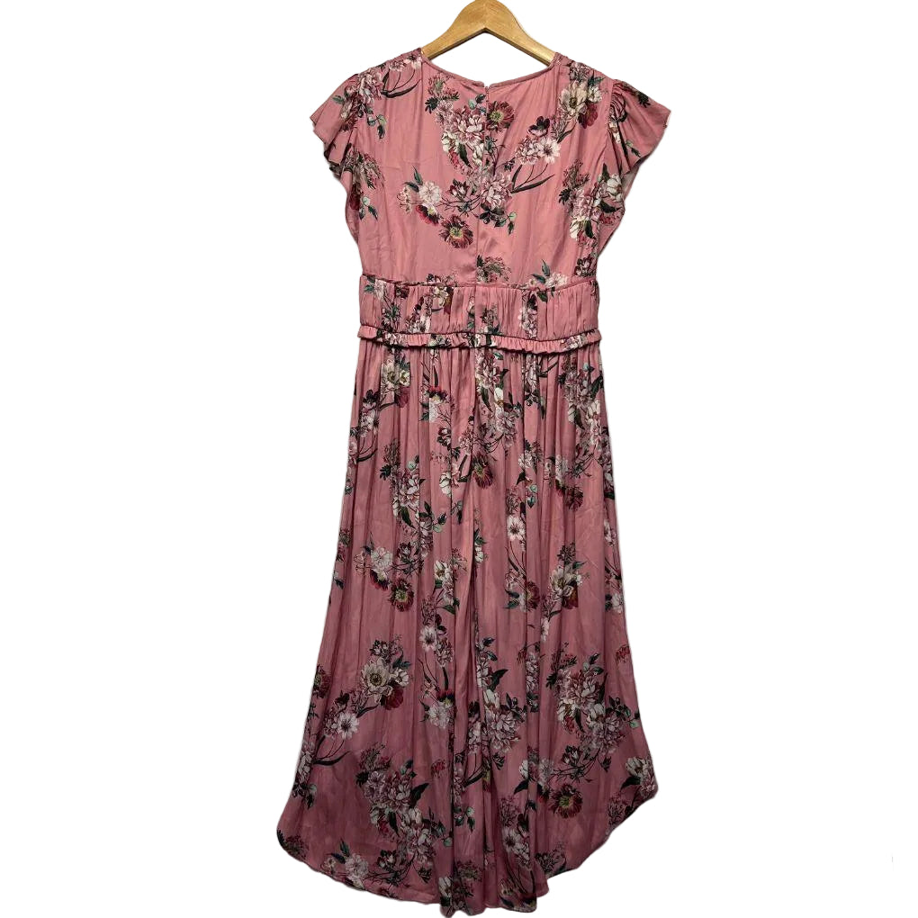 Forever New Pink Floral Maxi Dress - Size 12