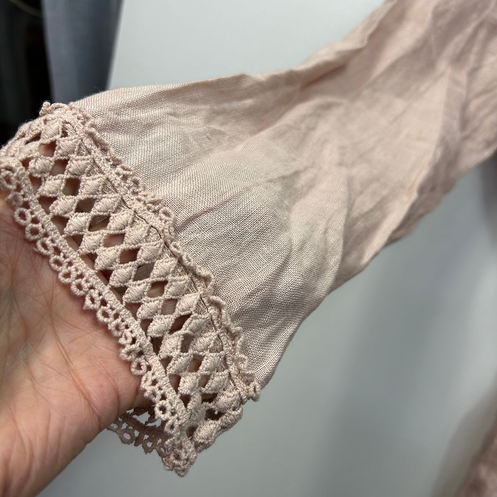 Lungo L'Arno Blush Linen Top Jacket - Size XL