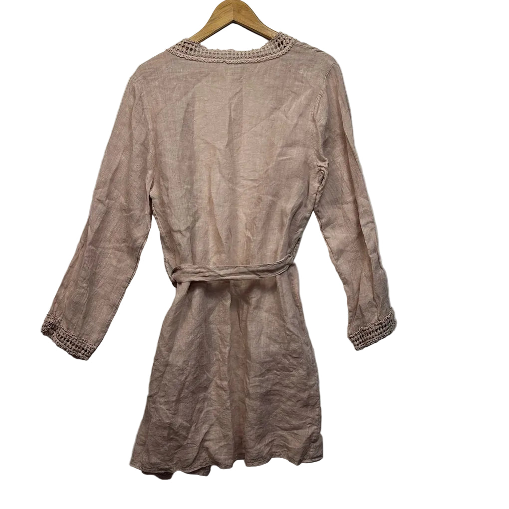 Lungo L'Arno Blush Linen Top Jacket - Size XL