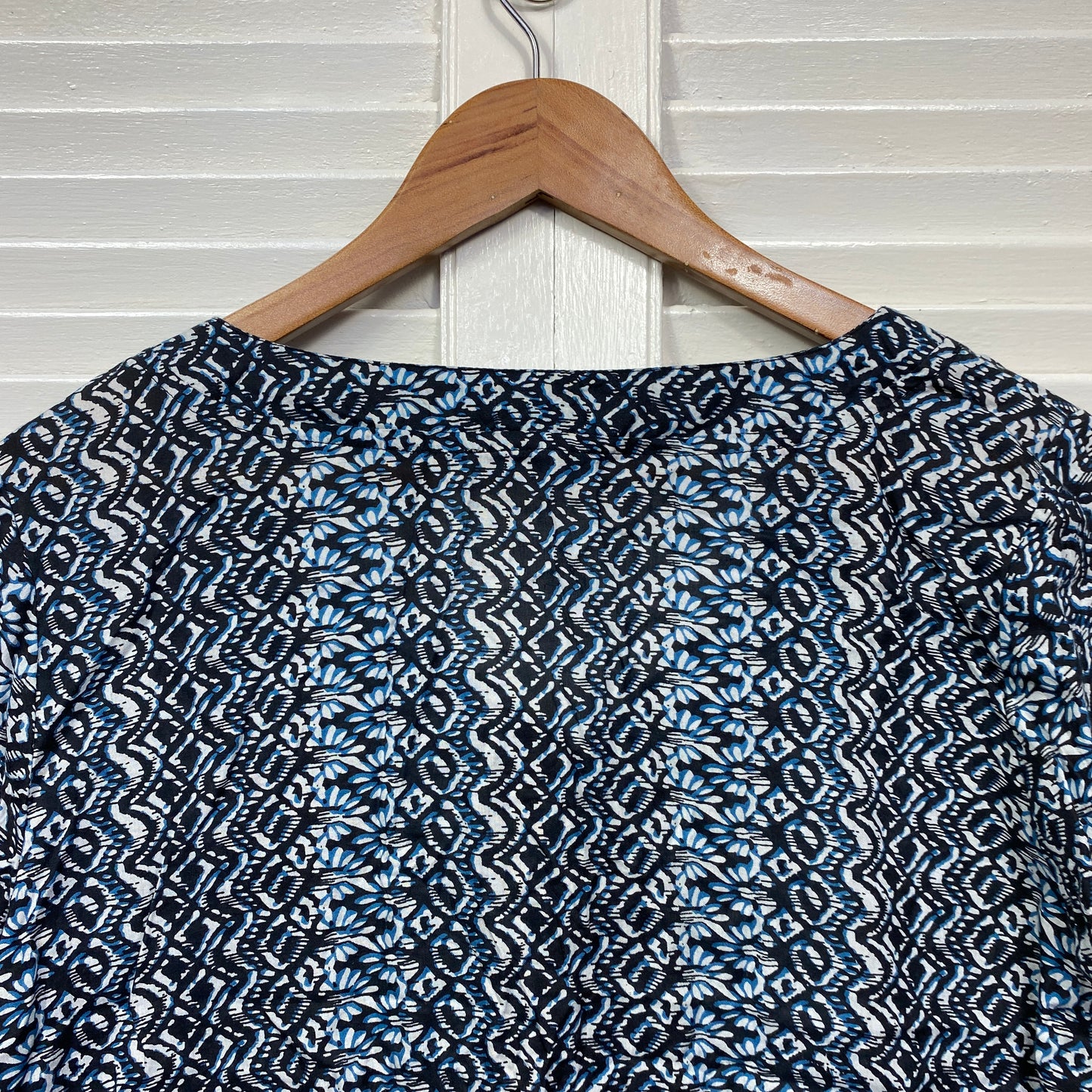 Adrift Top Size 14 Medium Large Blue 3/4 Sleeve Modal