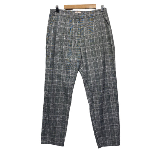 Showpo Pants Size 14 Grey Check Pockets Office