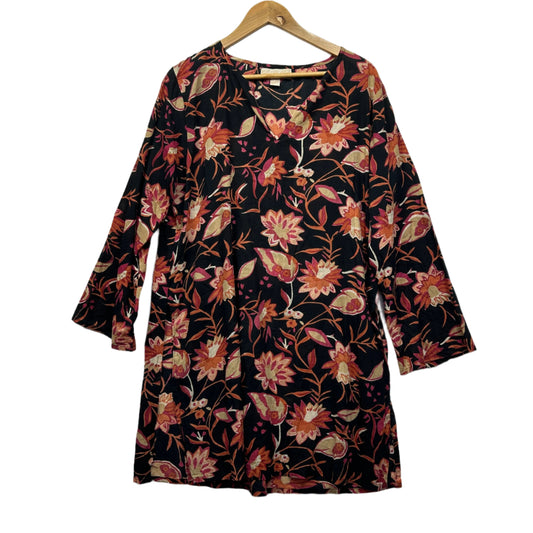Geisha Girl Dress Size 14 16 L/XL Floral Long Sleeve Boho
