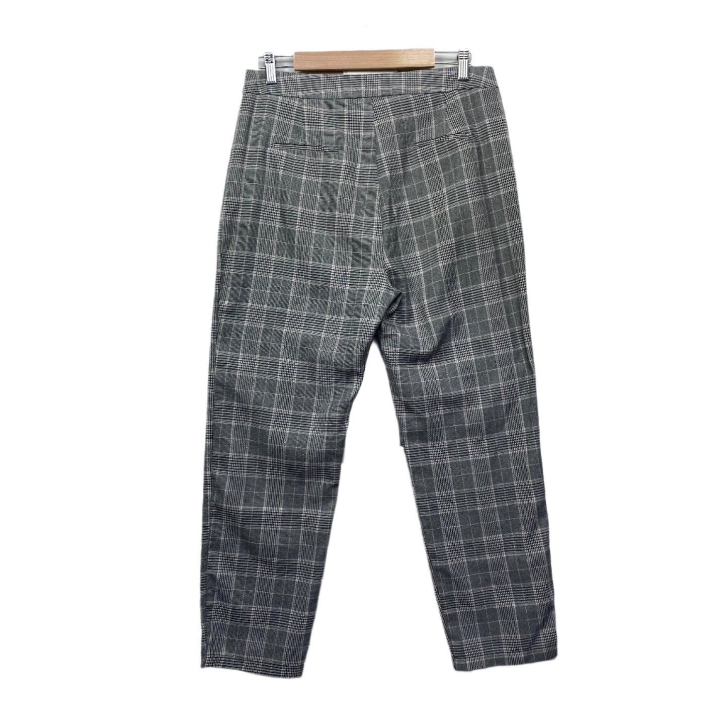 Showpo Pants Size 14 Grey Check Pockets Office