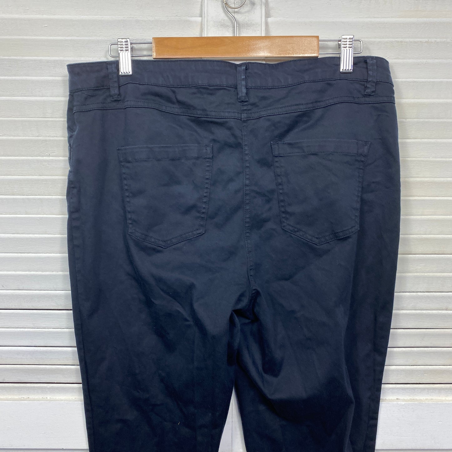 Sussan Pants Size 18 Navy Zip Fly Lyocell Cotton Blend