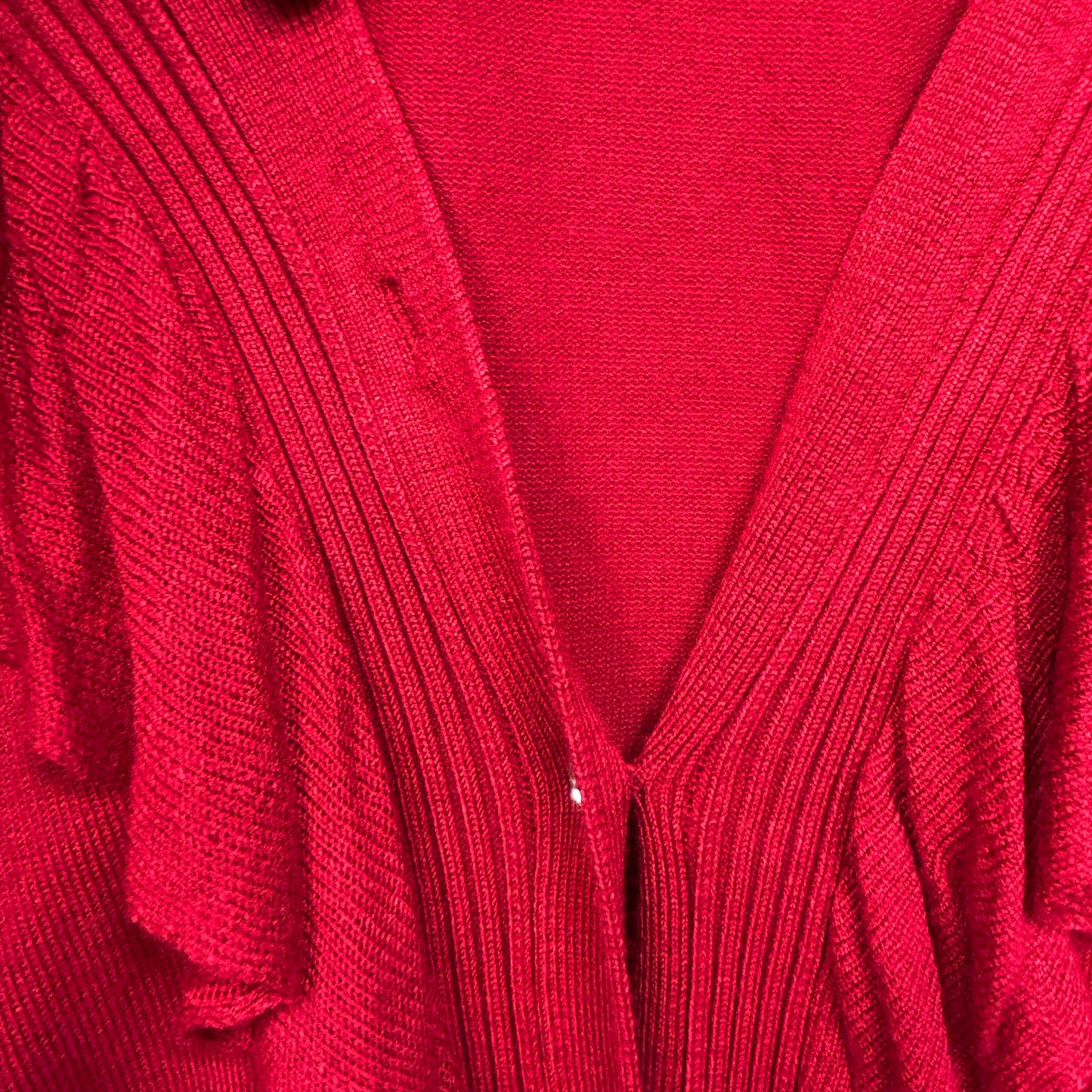 City Chic Cardigan Knit Top Size 18 Medium Plus Red Viscose