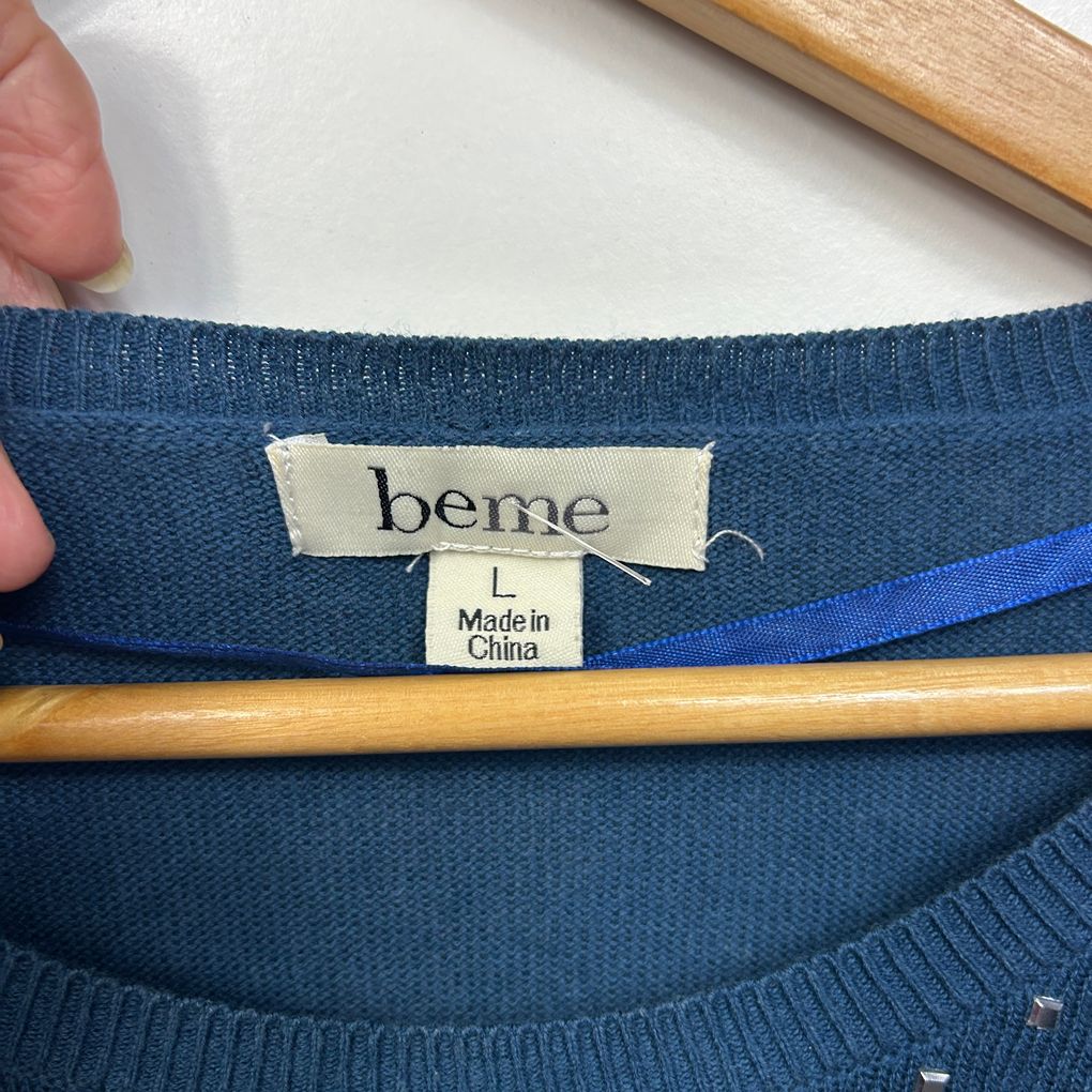Beme Blue Cotton Knit Jumper - Size 20/L