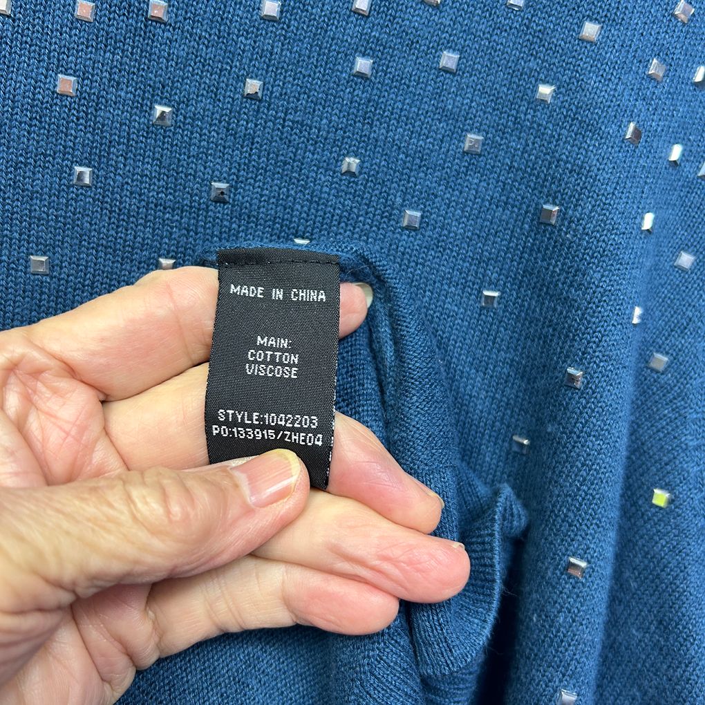 Beme Blue Cotton Knit Jumper - Size 20/L