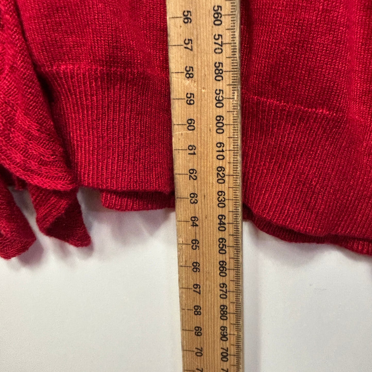 City Chic Cardigan Knit Top Size 18 Medium Plus Red Viscose