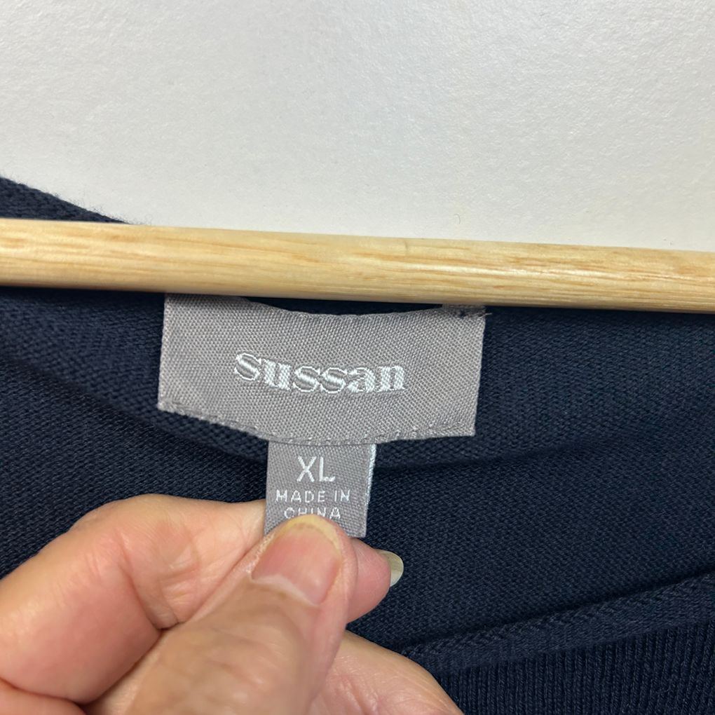 Sussan Navy Cotton Top - Size XL