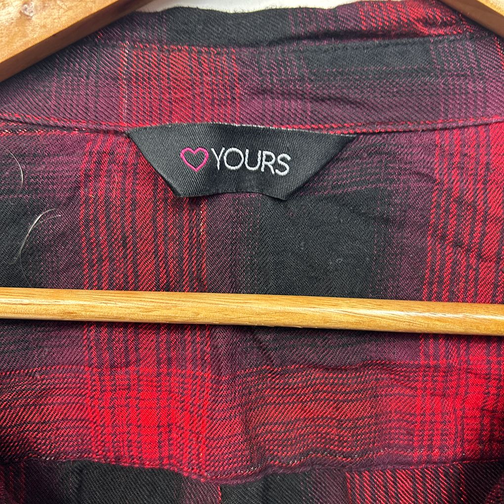 Yours Red Shirt - Size 24