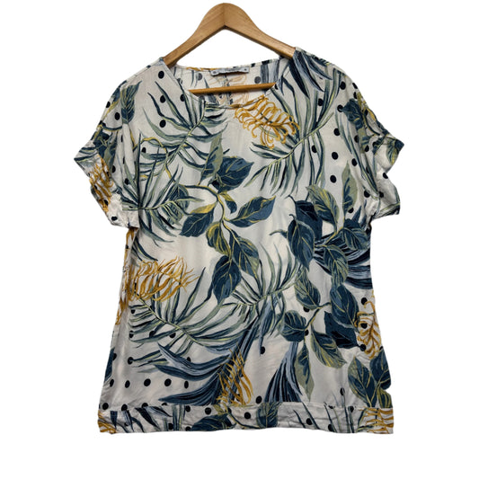 Target Top Size 16 Floral Short Sleeve Viscose