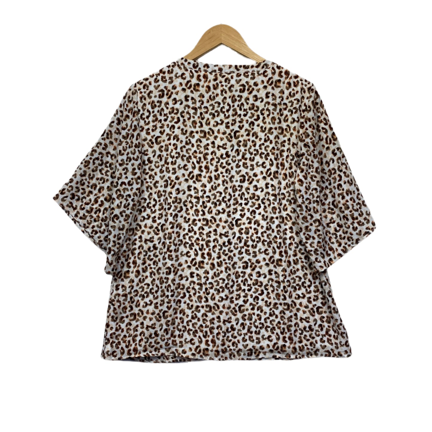 Table Eight Top Size 14 Short Sleeve Animal Print Lined