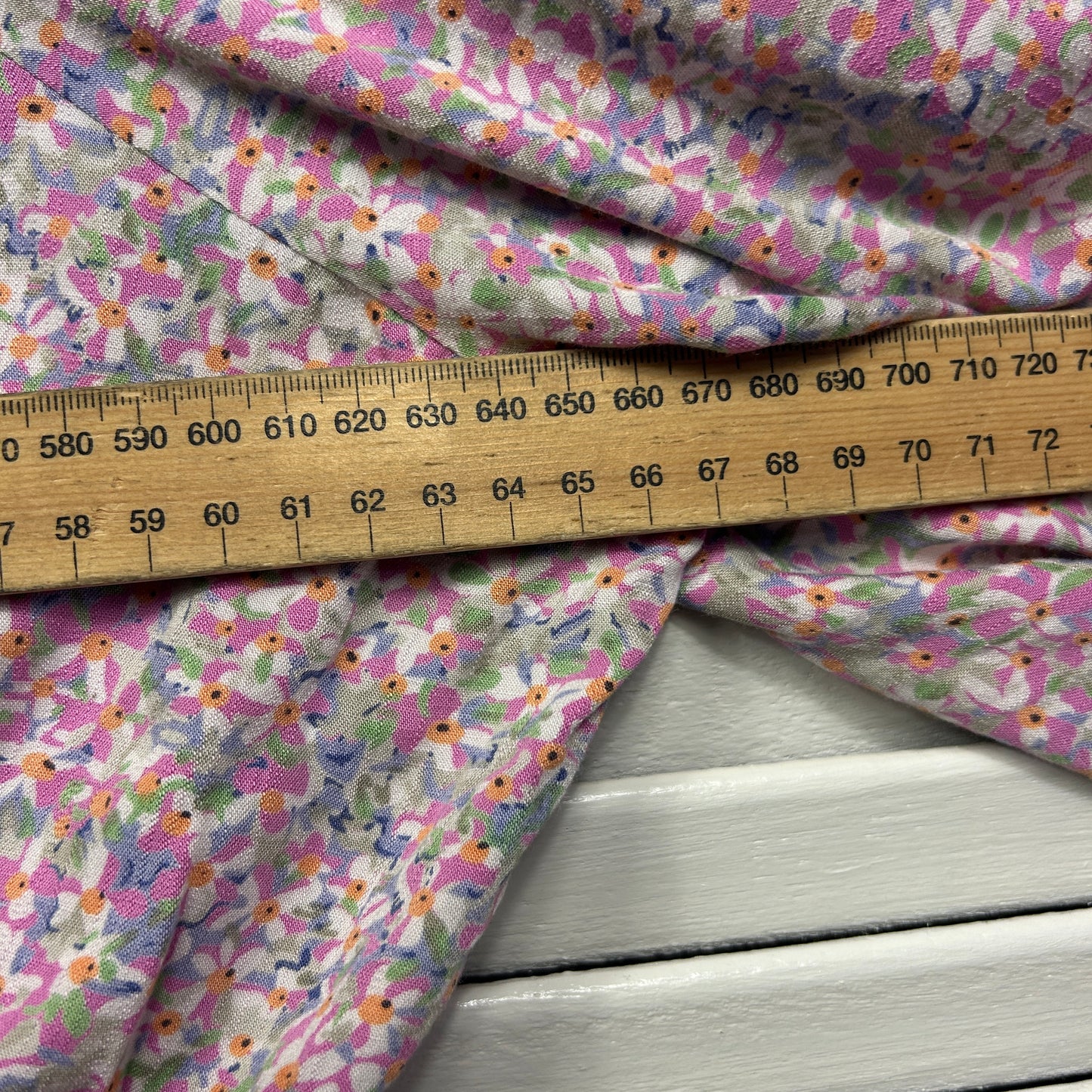 Edited Top Size 26 Pink Floral Off the Shoulder Viscose