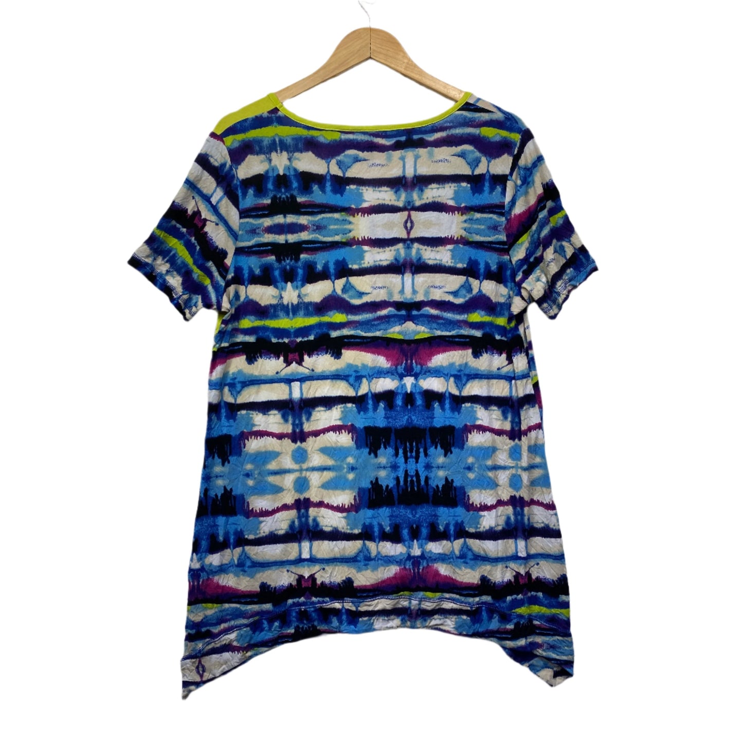 Taking Shape Top Size 14 XS Short Sleeve Tunic Multicoloured