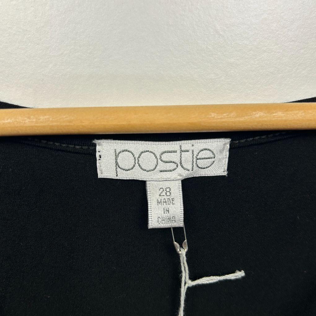 Postie Black Sequin Sleeveless Top- Size 28