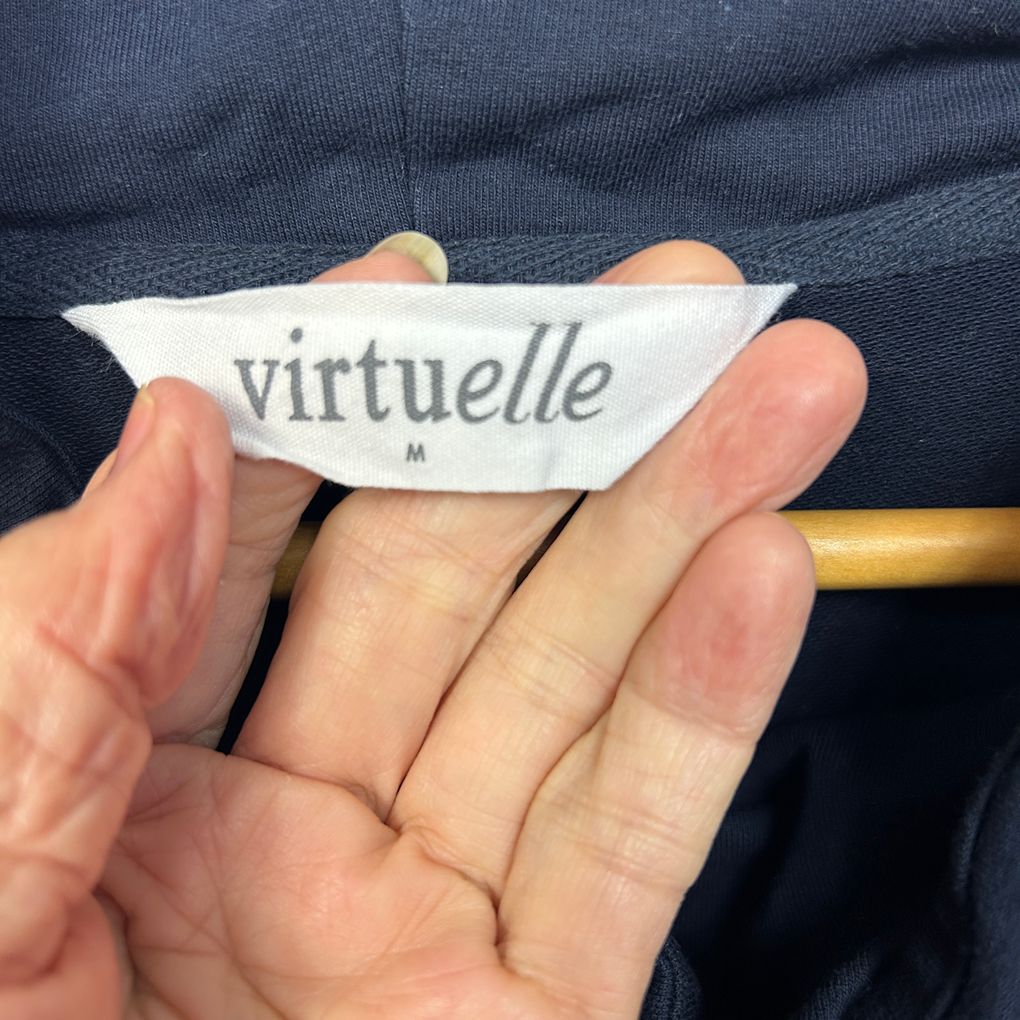 Virtuelle Navy Cotton Jumper - Size 18/M