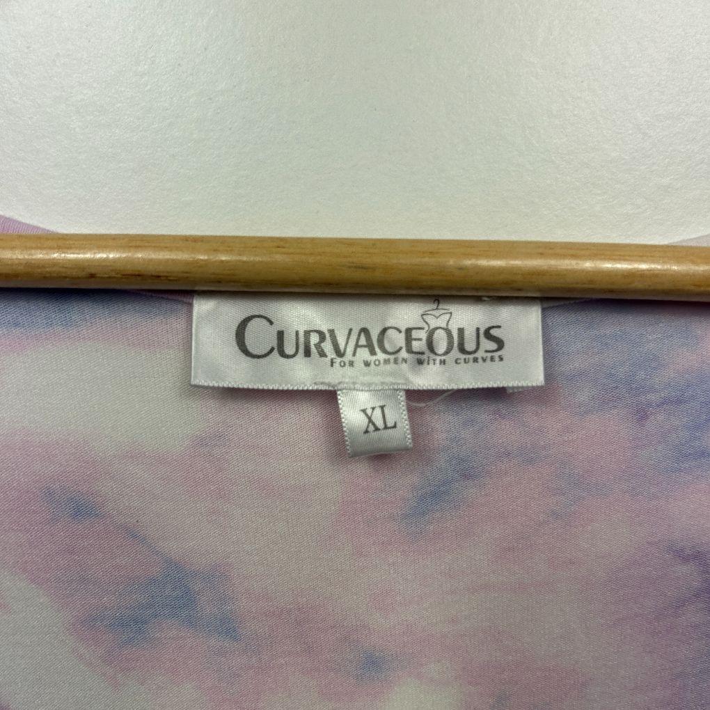 Curvaceous Purple Tie-Dye Cotton Top - Size 20/22/XL