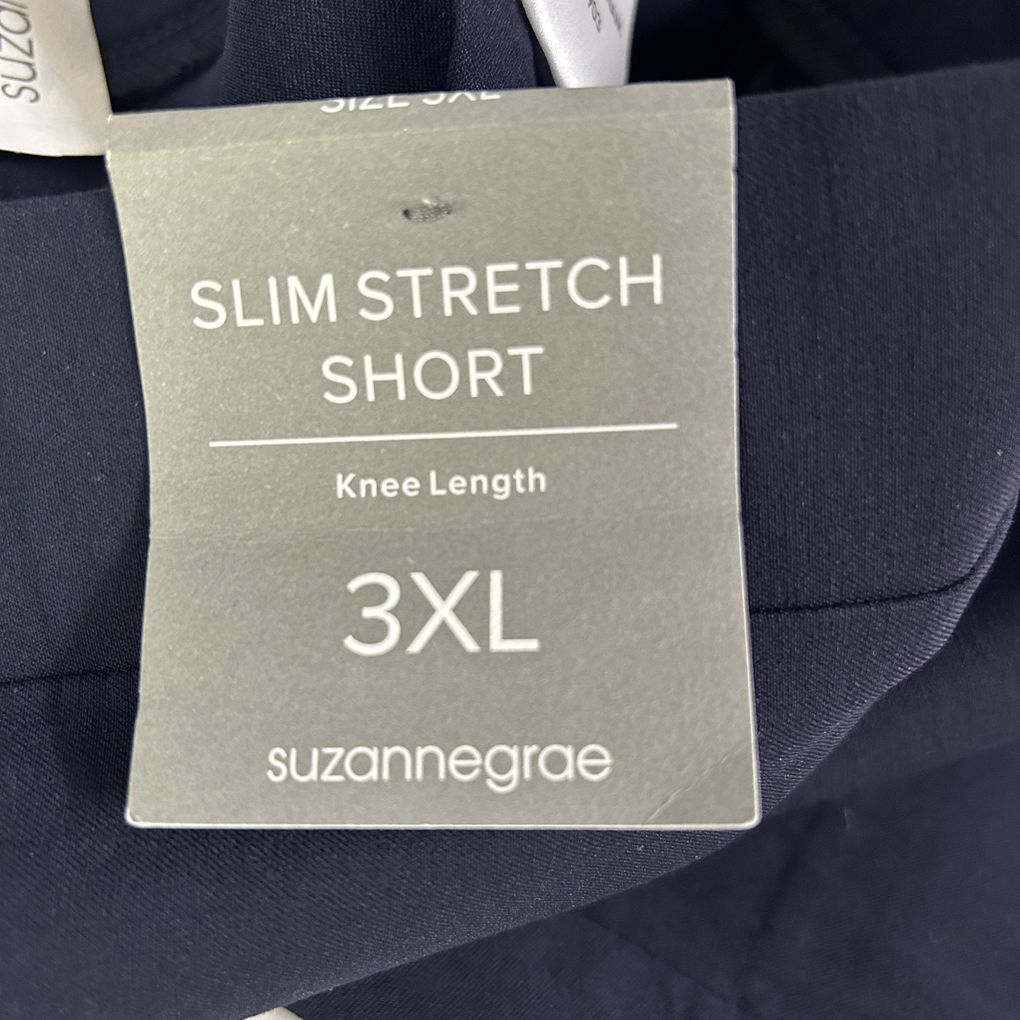 Suzanne Grae Navy Slim  Shorts - Size 3XL