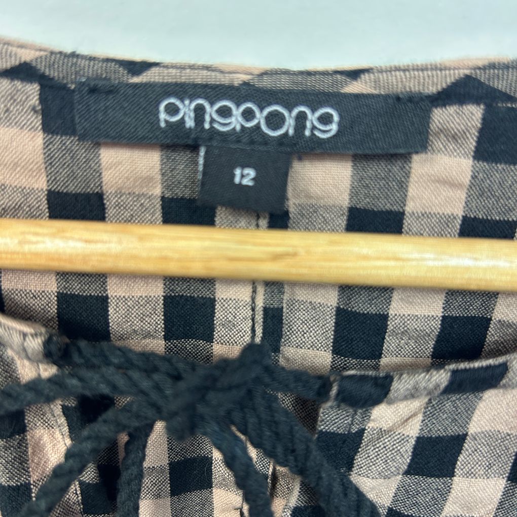 Pingpong Gingham Check Dress - Size 12