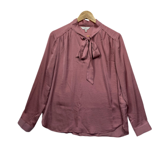 Capture Top Size 14 Long Sleeve Dusty Pink