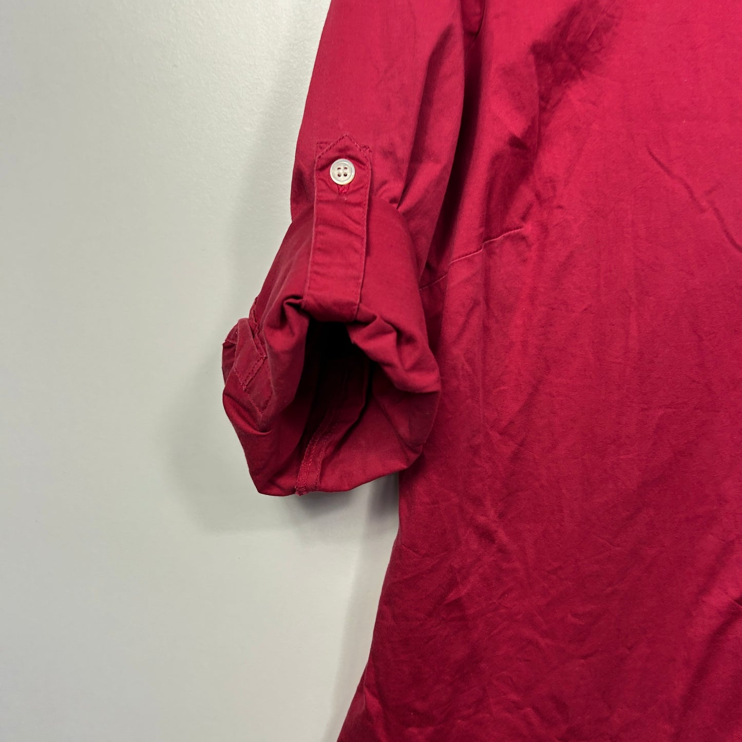 Sportscraft Button Up Burgundy Shirt - Size 14