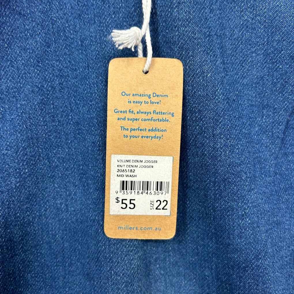 Millers Blue Denim Cropped Jeans - Size 22