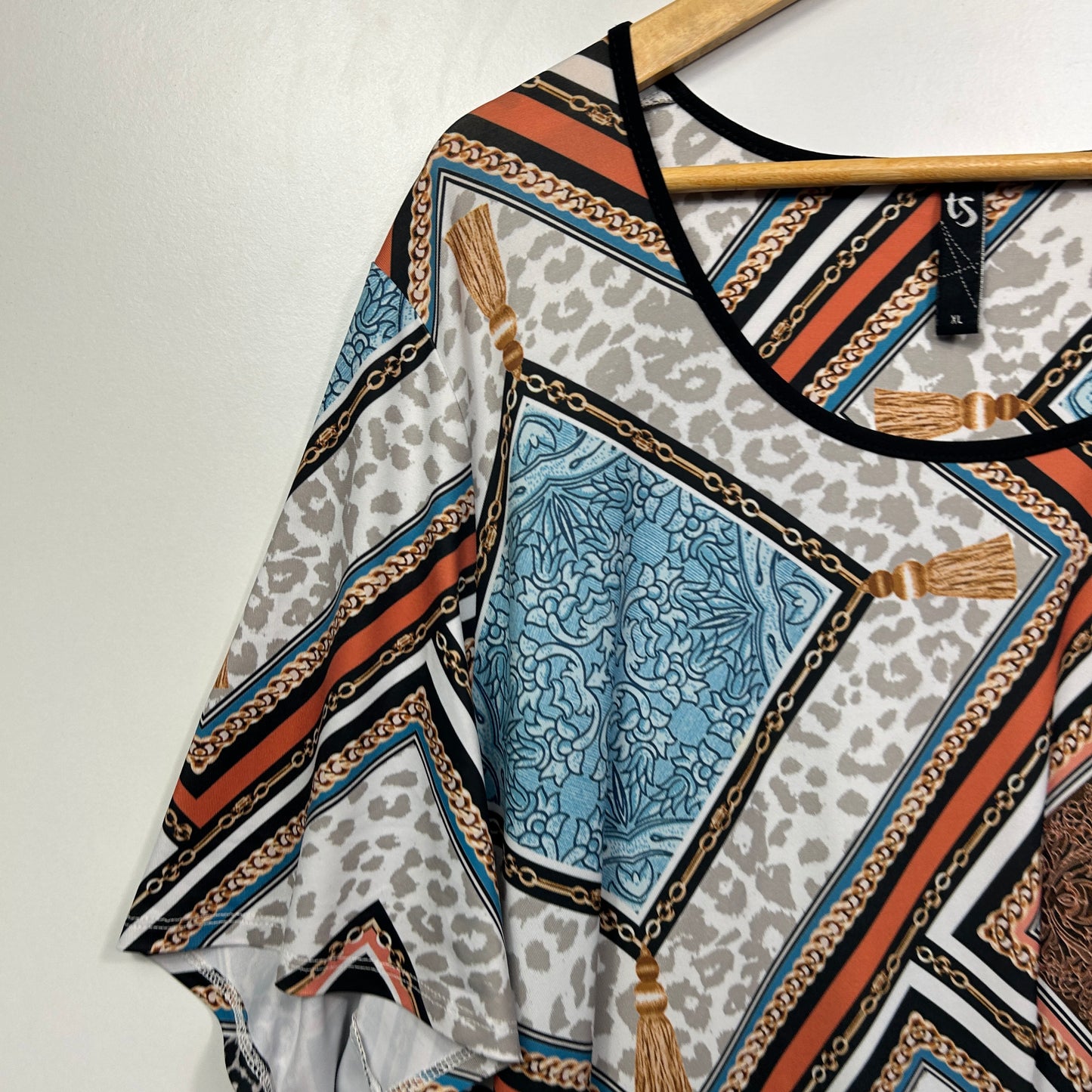 Taking Shape Multicoloured Print Tunic Top - Size 22/XL