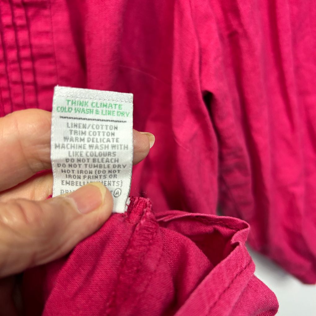 Moda Pink Linen Top - Size 26