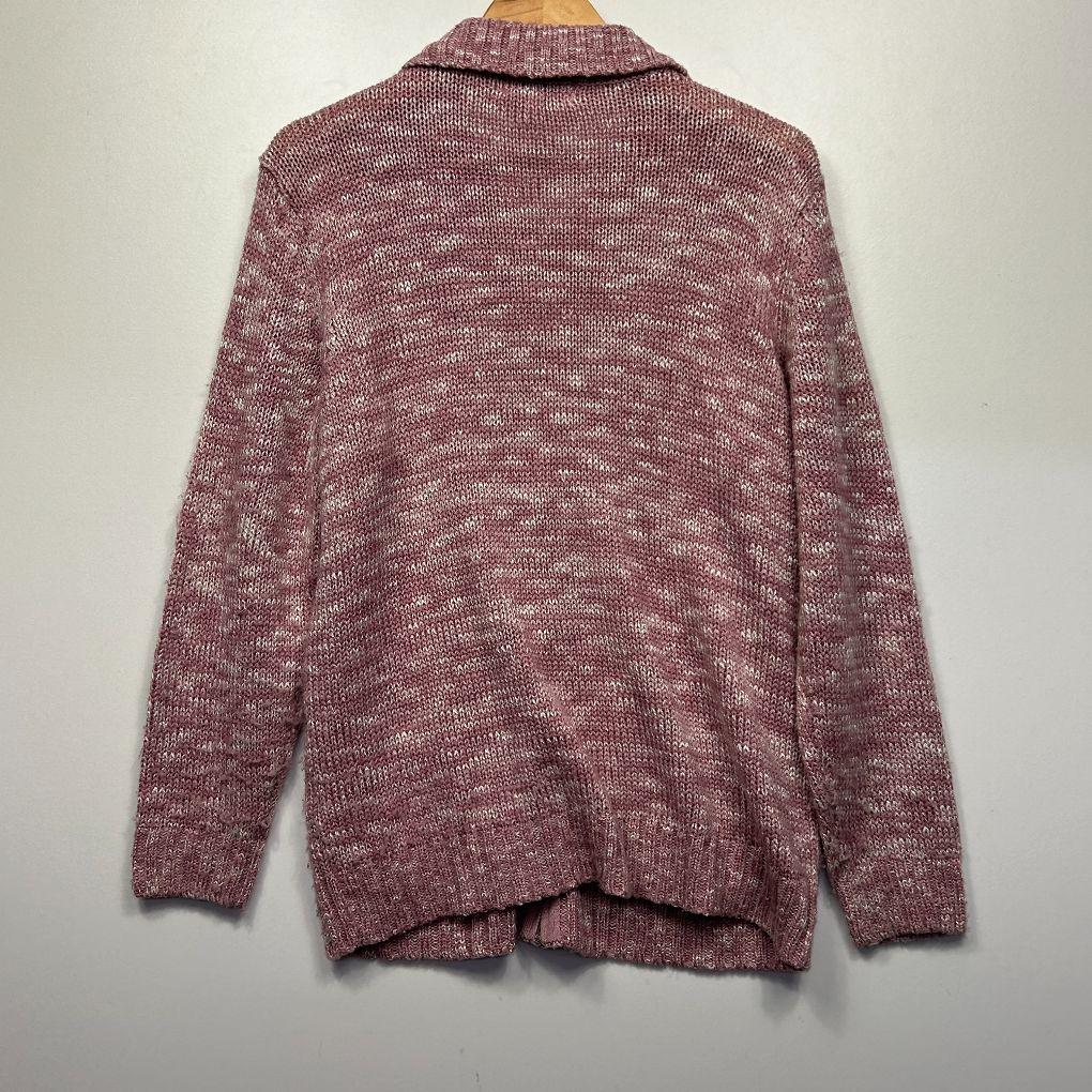 Established Pink Marled Cardigan - Size 16