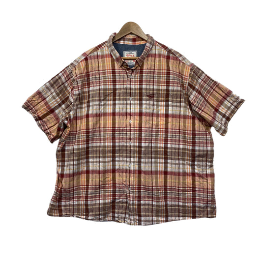 Rivers Men Shirt Size 4XL Short Sleeve Check