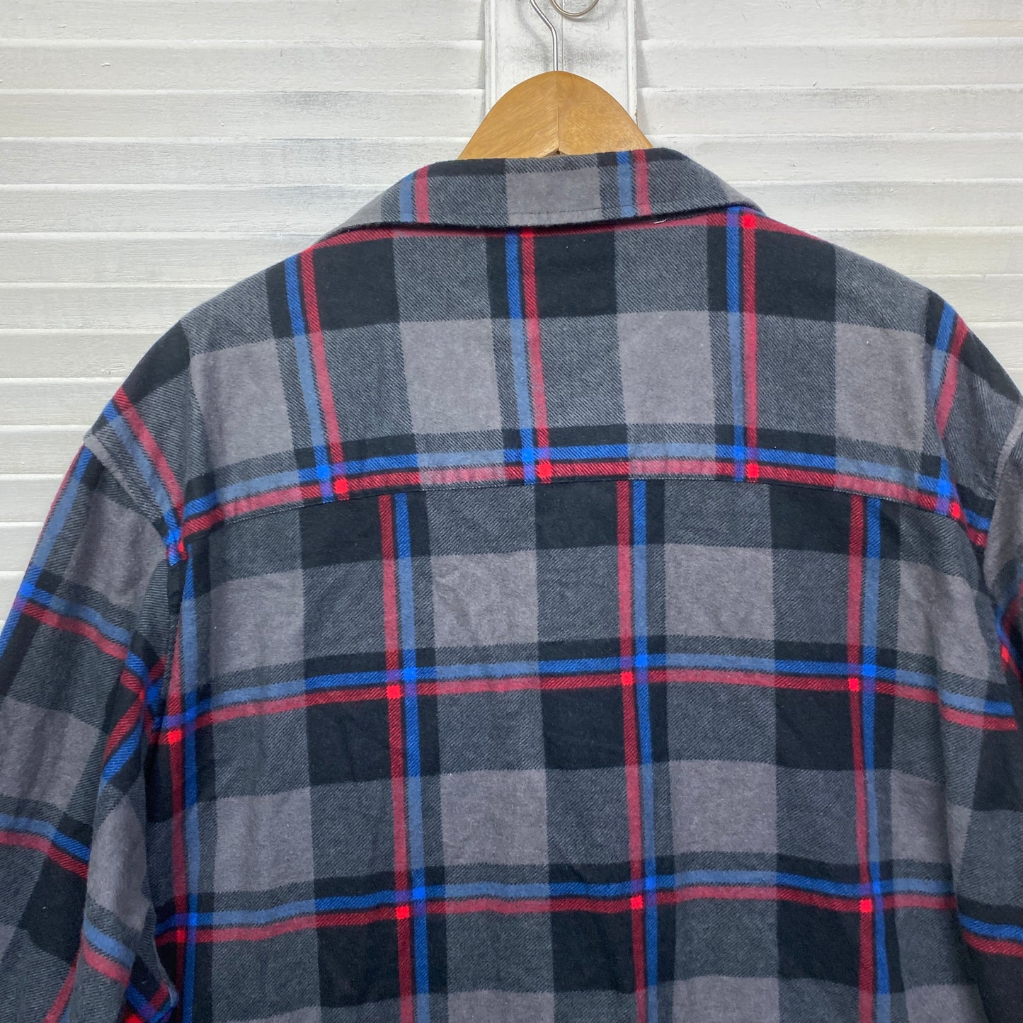 St Mark Men Shirt Size 6XL Long Sleeve Check Button Up