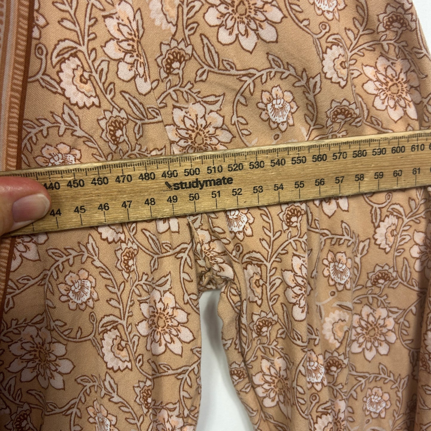 Salty Bright Beige Floral Boho Dress - Size 12