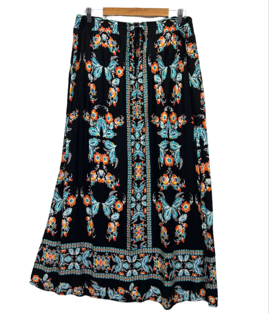 Rockmans Maxi Skirt Size 18 Multicoloured Long Sleeve