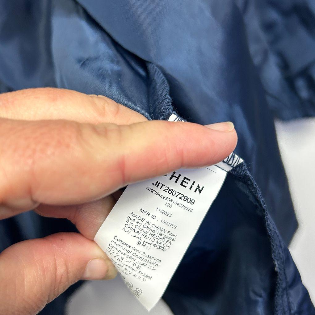 SHEIN Curve Windbreaker Navy Jacket - Size 3XL