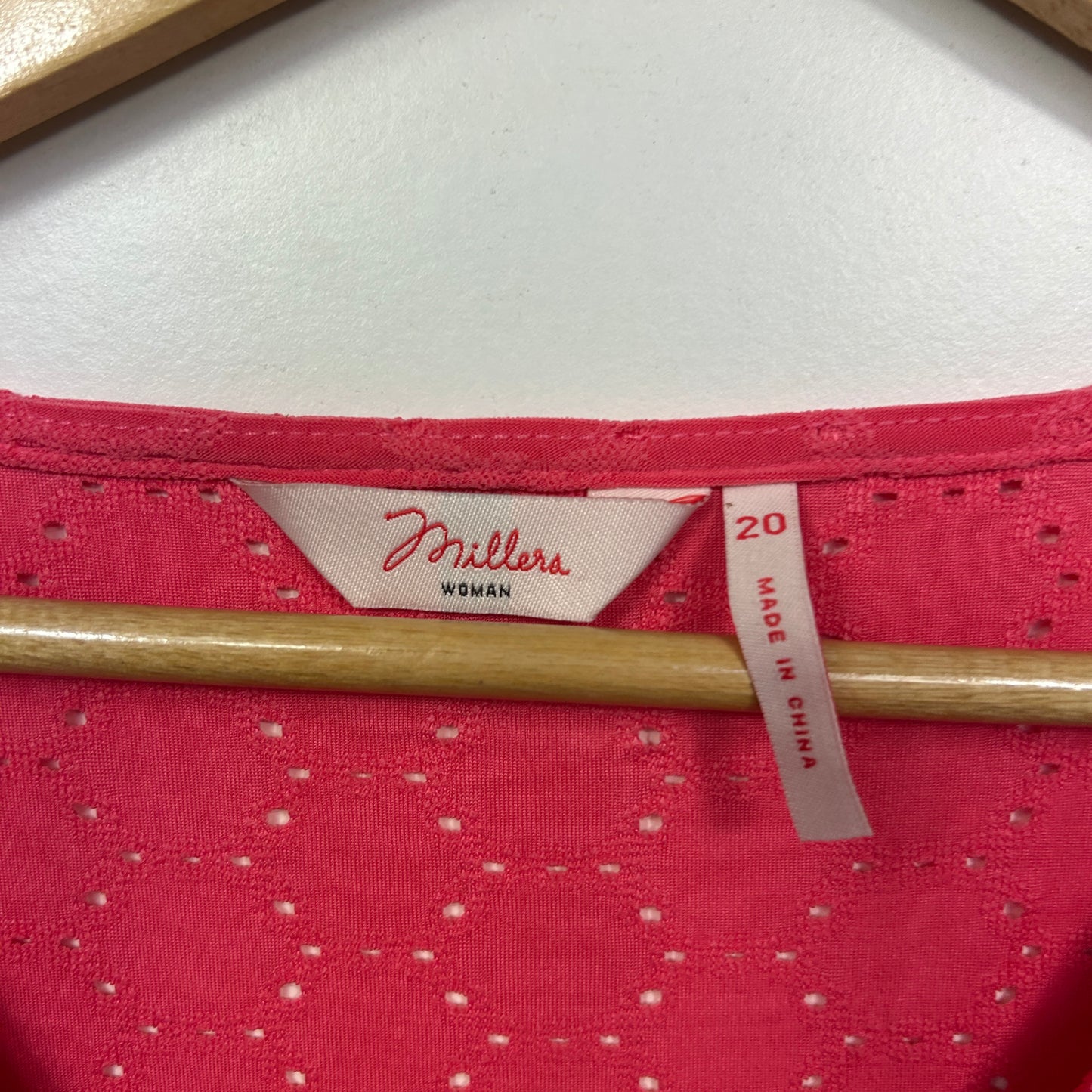 Millers Coral Broderie Anglaise Top - Size 20