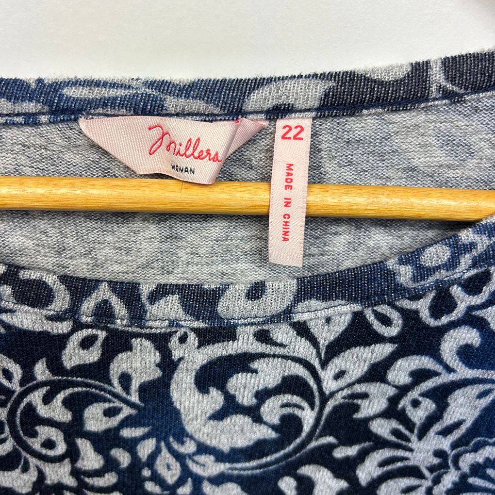 Millers Navy Top - Size 22