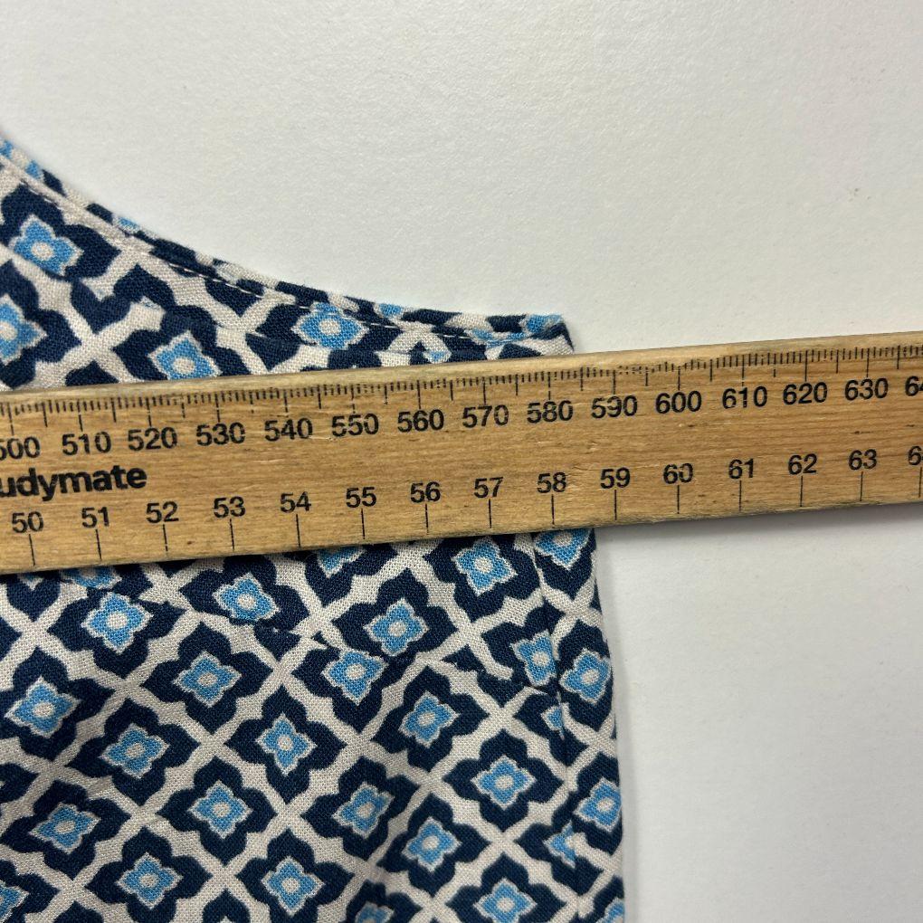 Sportsgirl Blue Geometric Print Dress - Size 18