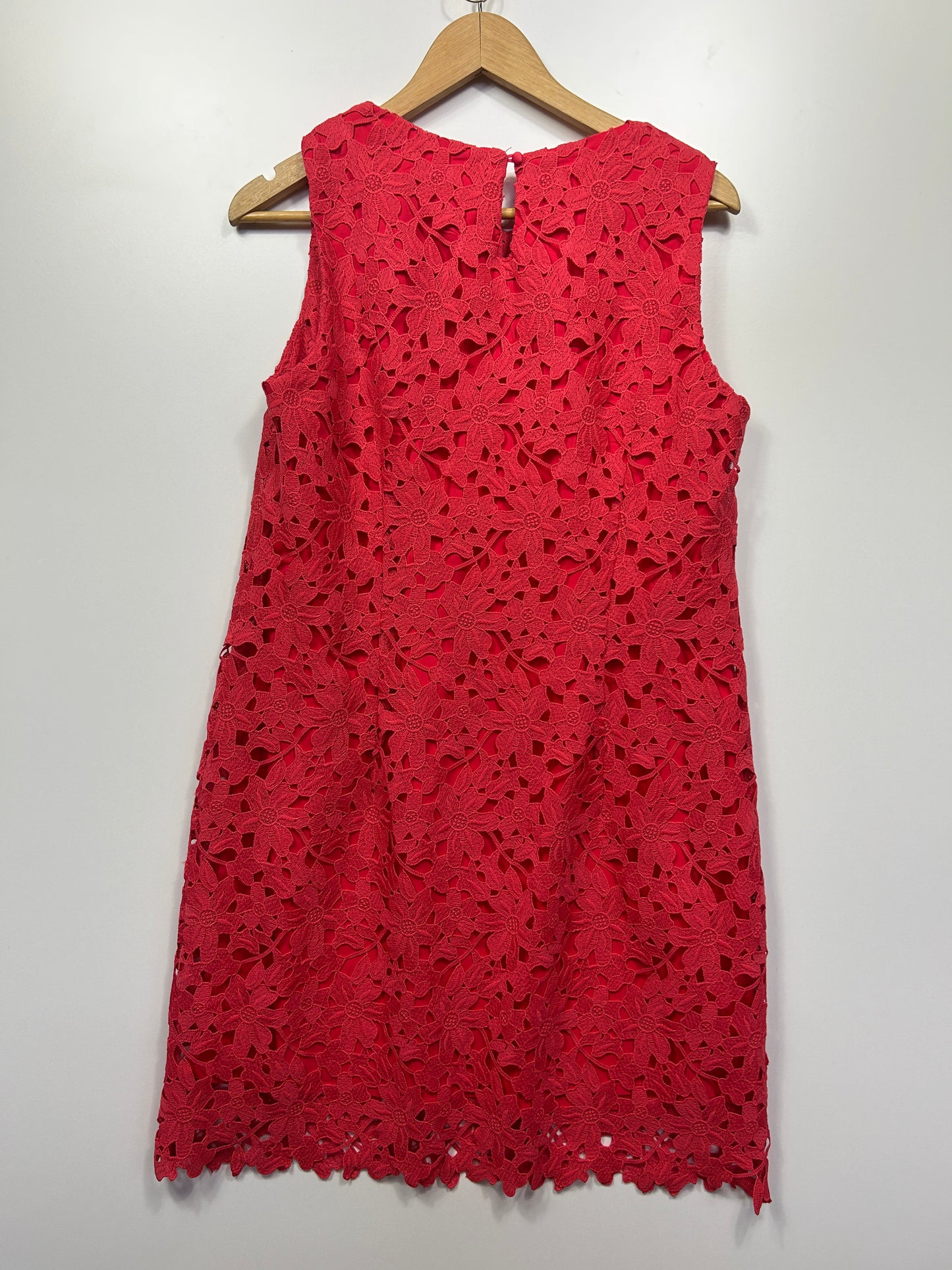 Target Dress Size 14 Red Crochet Overlay Sleeveless