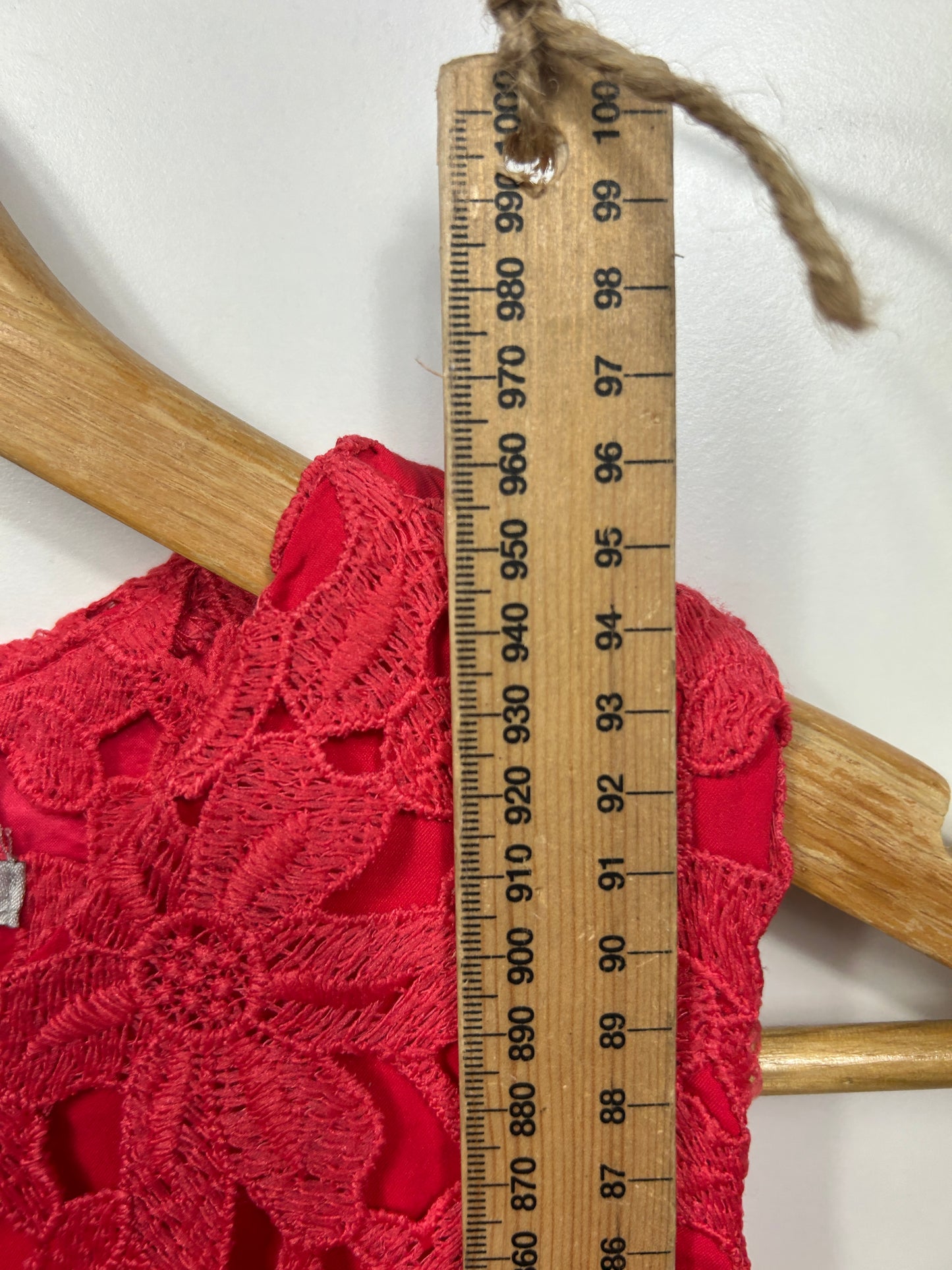 Target Dress Size 14 Red Crochet Overlay Sleeveless