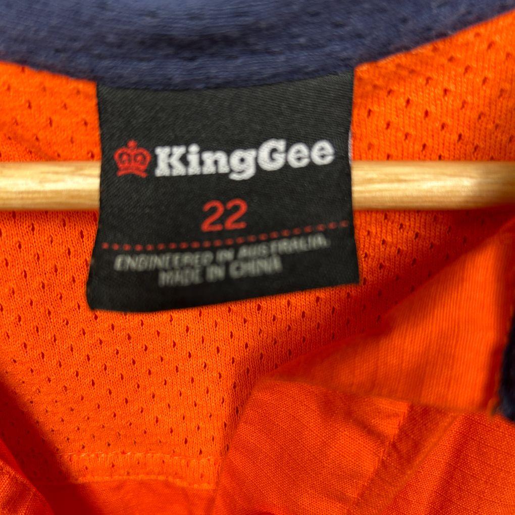 Kinggee Orange Cotton Hi-Vis Workwear Shirt - Size 22