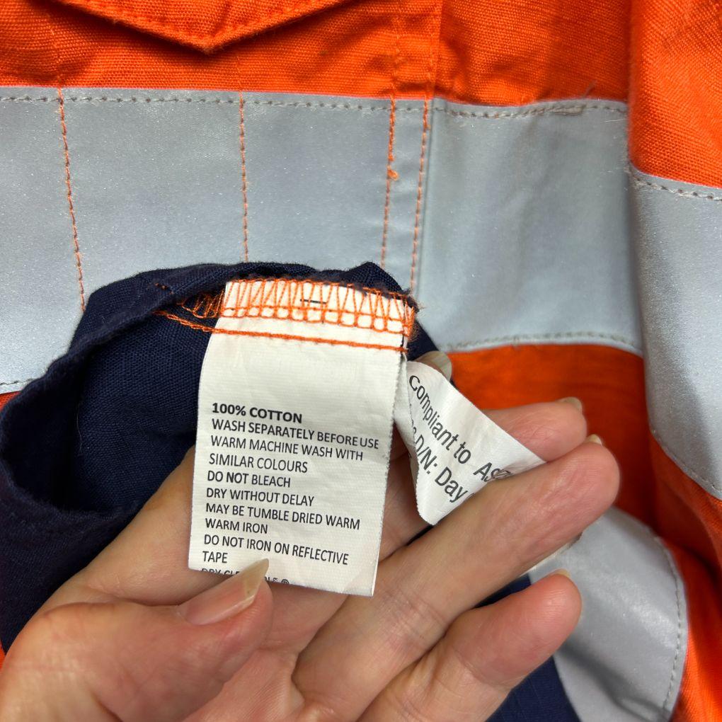 Kinggee Orange Cotton Hi-Vis Workwear Shirt - Size 22