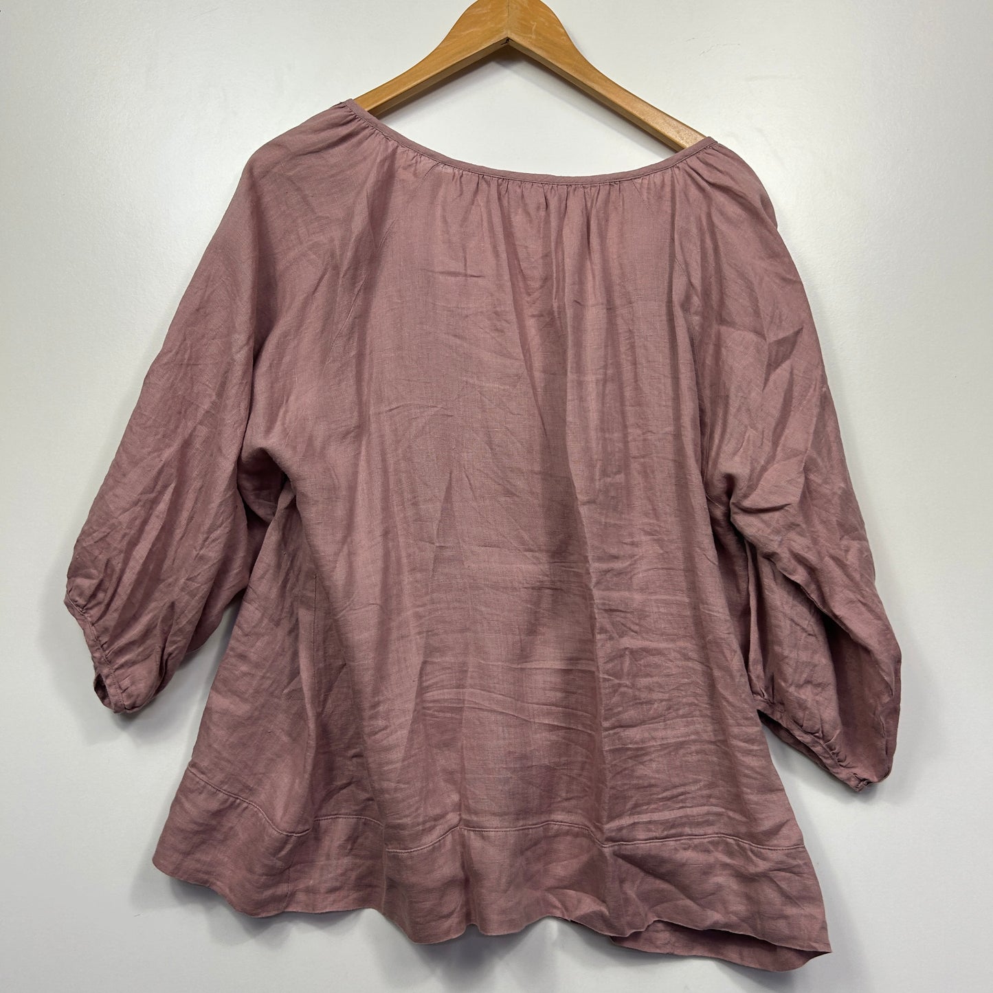 Sussan Dusty Rose Linen Top - Size 16/18?