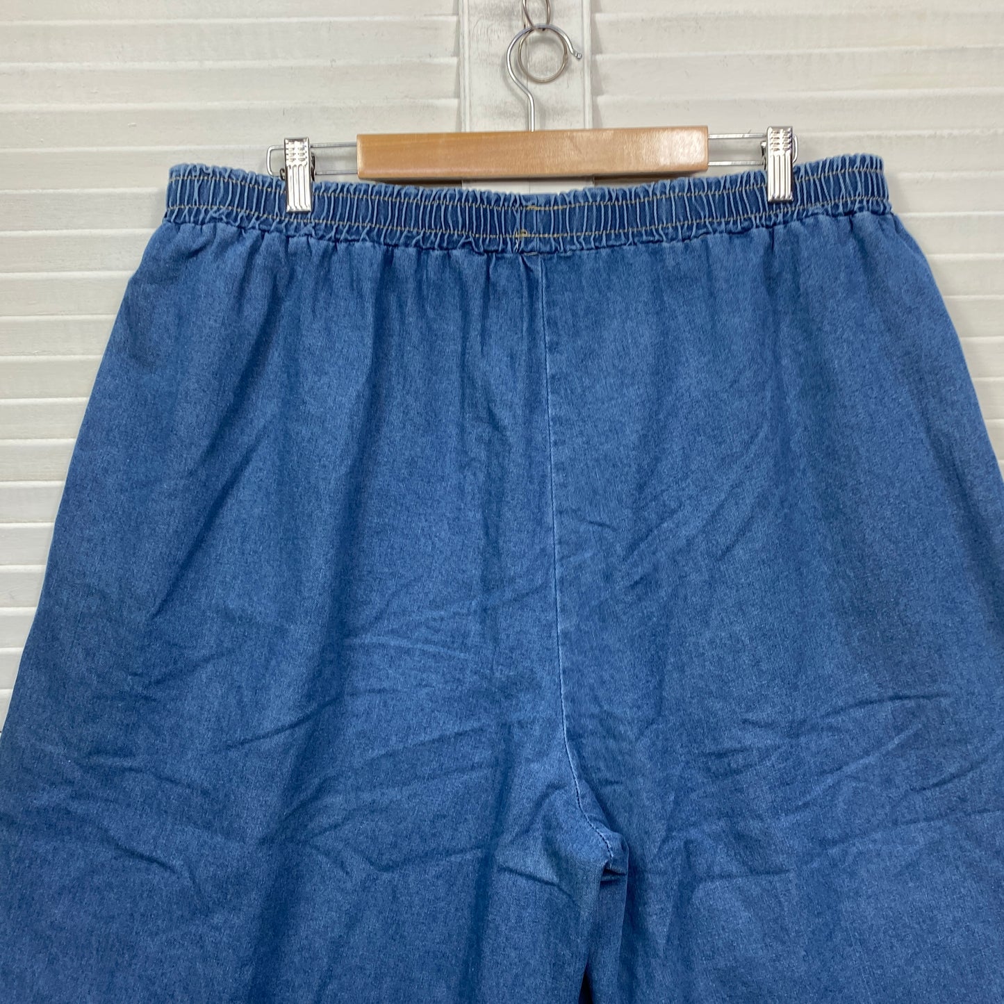 Shein Wide Leg Shorts Culottes Size 3XL 16 18  PllusDenim Blue Elastic Waist